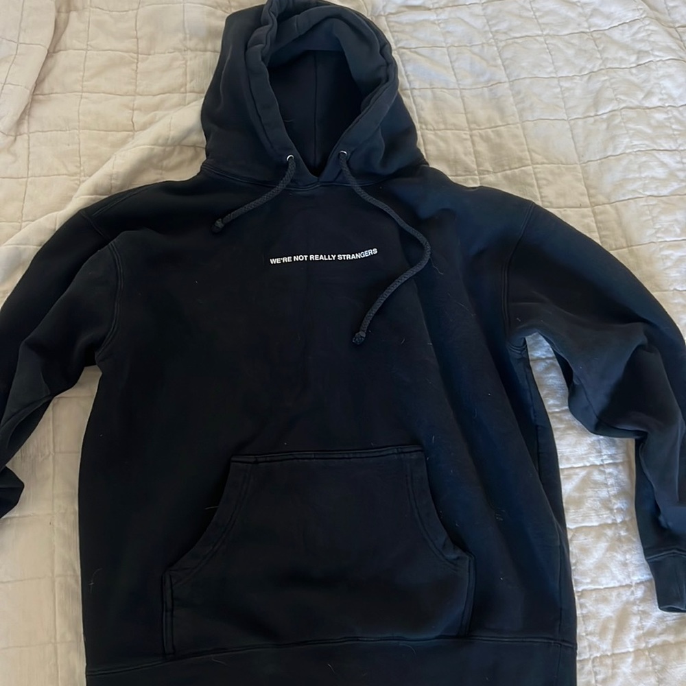 black oversized hoodie